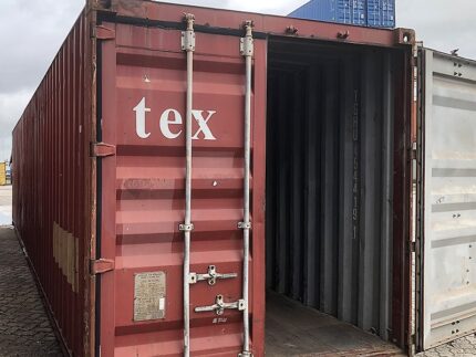 Contentor marítimo 40 pés vermelho Textainer Classe A CW