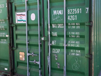 Contentor marítimo 40 pés verde usado Classe A CW