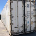 Contentor frigorífico 40 pés usado bege Cronos Classe B portas fechadas