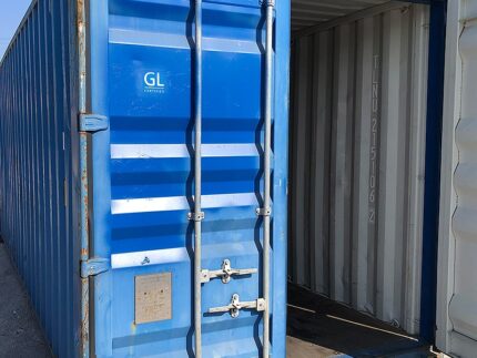 contentor 20 pés usado azul-claro Portugal