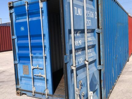 contentor 20 pés usado azul-claro classe A CW