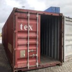 Contenedor usado de 20 pies Textainer rojo exterior