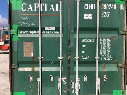 conteneur vert usagé de 20 pieds pour le transport international