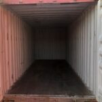 Conteneur de 20 pieds utilisé pour le transport international rouge