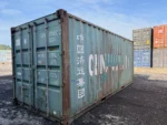 Contenedor verde usado de 20 pies China Shipping Clase B frontal